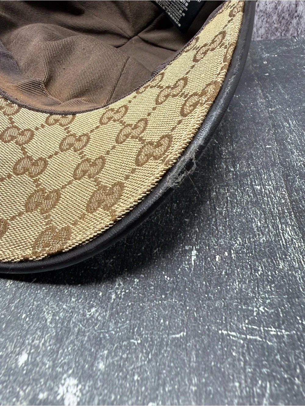 Gucci Hat Cap Baseball Cap GG Canvas Sherry Line Beige Size XL Unisex Authentic